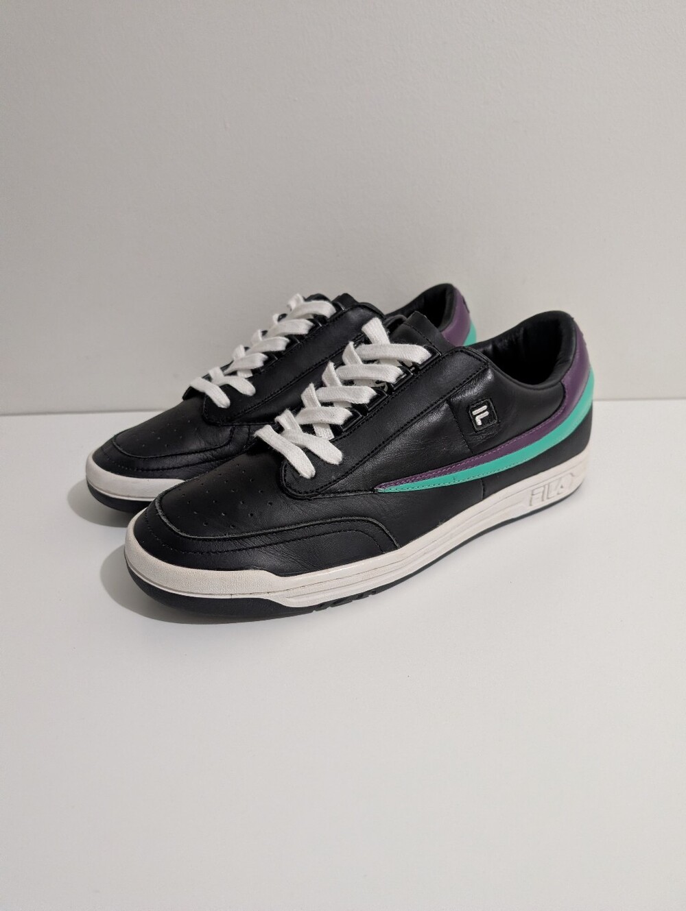 FILA Original Black Classic Tennis Sneakers Mens 12